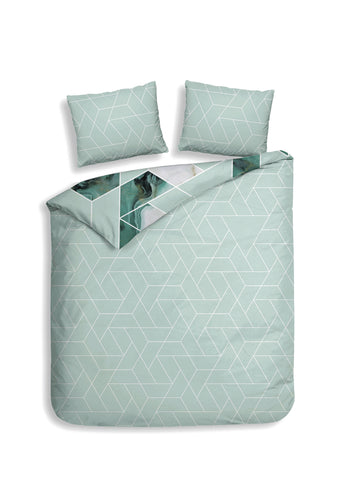 Heckettlane Dekbedovertrek Yarra Sea Green - 100% Katoen-Satijn