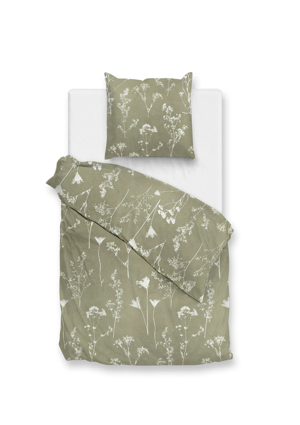 Zohome Dekbedovertrek Yarrow Green - 100% Katoen-Flanel
