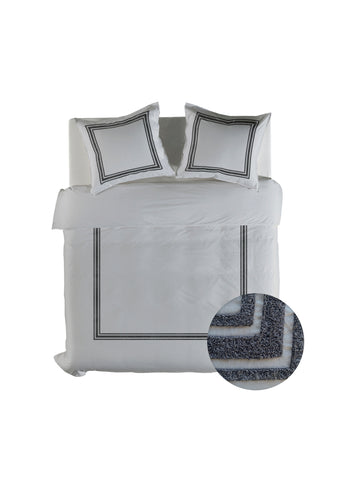 Yellow Dekbedovertrek Suite Kerala Vaporous Grey - 100% Gewassen Katoen