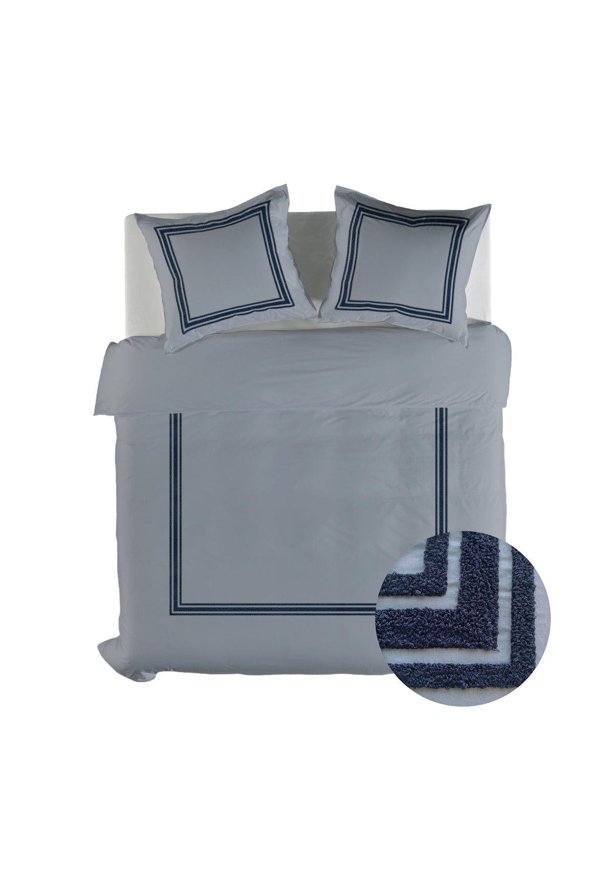 Yellow Dekbedovertrek Suite Kerala Delicate Blue - 100% Gewassen Katoen