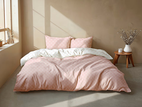 Zohome Dekbedovertrek Punta di Cotone Crystal Pink - 100% Katoen
