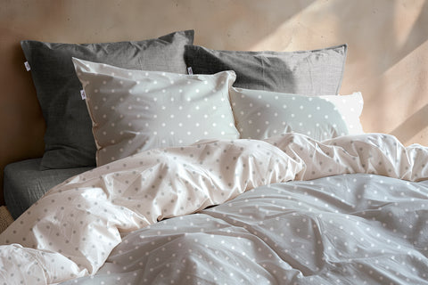Zohome Dekbedovertrek Punta di Cotone Stone Grey - 100% Katoen