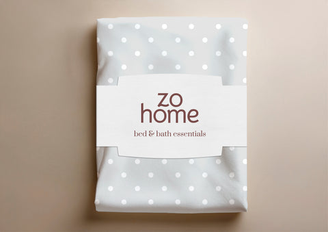 Zohome Dekbedovertrek Punta di Cotone Stone Grey - 100% Katoen
