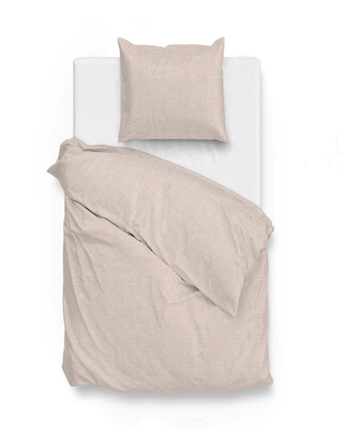 Zohome Dekbedovertrek Lino Sandy Beige - 100% Katoen