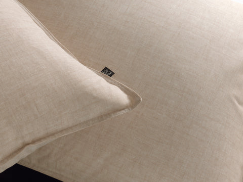 Zohome Dekbedovertrek Lino Sandy Beige - 100% Katoen