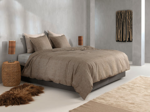 Zohome Dekbedovertrek Lino Palm Taupe - 100% Katoen