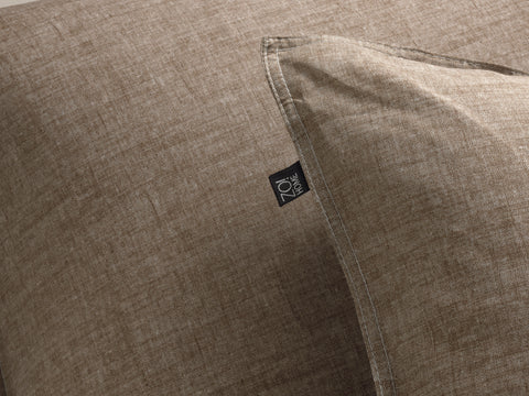 Zohome Dekbedovertrek Lino Palm Taupe - 100% Katoen