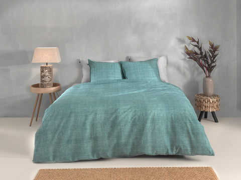 Zohome Dekbedovertrek Lino Emerald Green - 100% Katoen