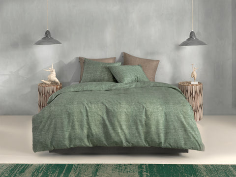 Zohome Dekbedovertrek Lino Army Green - 100% Katoen