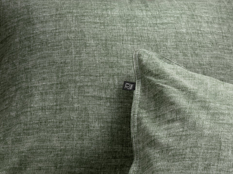 Zohome Dekbedovertrek Lino Army Green - 100% Katoen