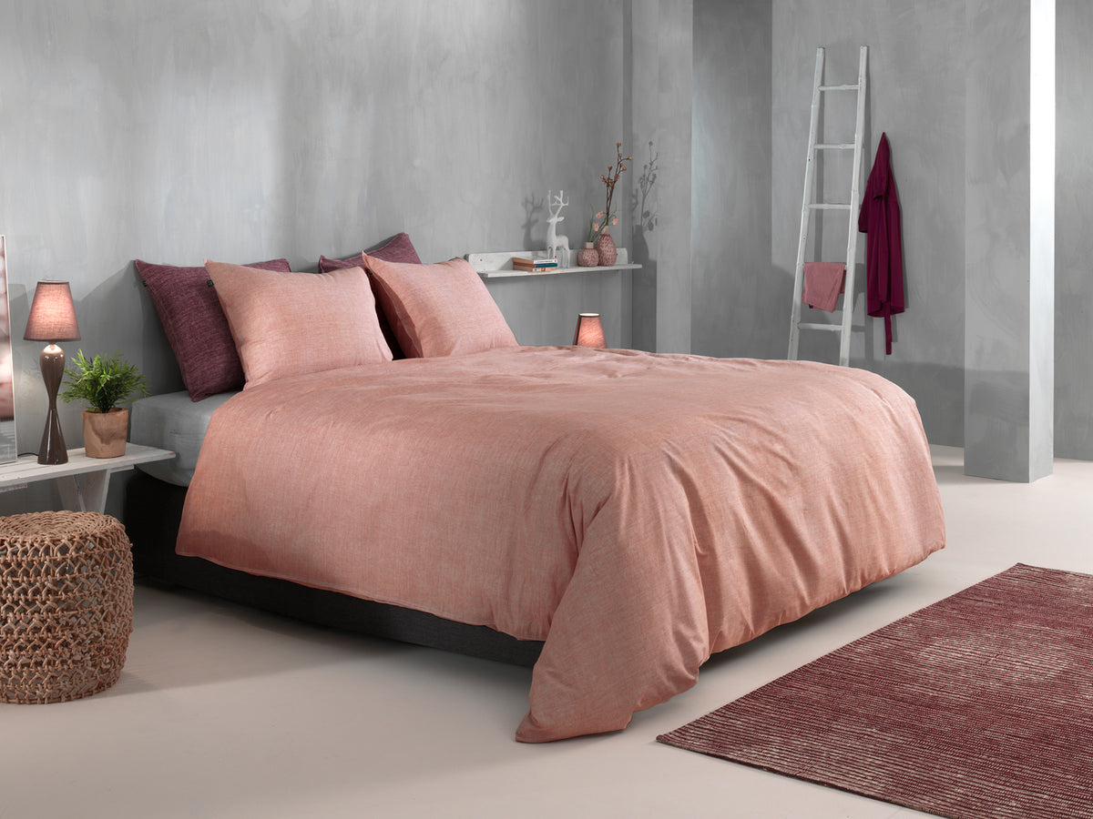 Zohome Dekbedovertrek Lino Old Rose - 100% Katoen