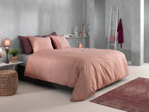 Zohome Dekbedovertrek Lino Old Rose - 100% Katoen