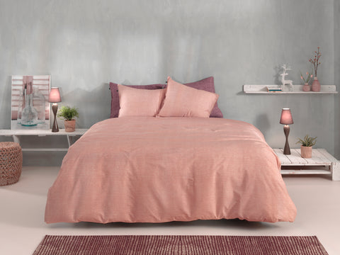 Zohome Dekbedovertrek Lino Old Rose - 100% Katoen
