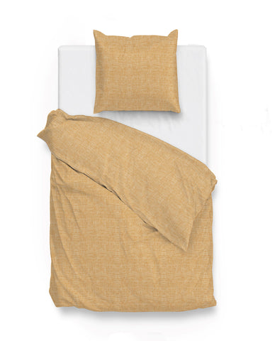 Zohome Dekbedovertrek Lino Ochre Yellow - 100% Katoen