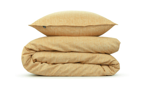 Zohome Dekbedovertrek Lino Ochre Yellow - 100% Katoen