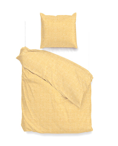 Zohome Dekbedovertrek Lino Aspen Yellow - 100% Katoen