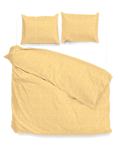 Zohome Dekbedovertrek Lino Aspen Yellow - 100% Katoen
