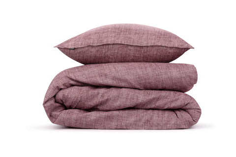 Zohome Dekbedovertrek Lino Wine Red - 100% Katoen