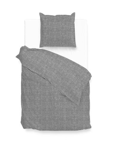 Zohome Dekbedovertrek Lino Dark Grey - 100% Katoen