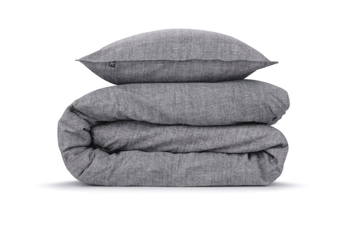 Zohome Dekbedovertrek Lino Dark Grey - 100% Katoen