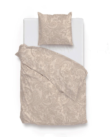 Zohome Dekbedovertrek Paisley di Lino Sandy Beige - 100% Katoen
