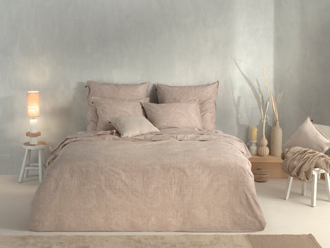Zohome Dekbedovertrek Paisley di Lino Sandy Beige - 100% Katoen