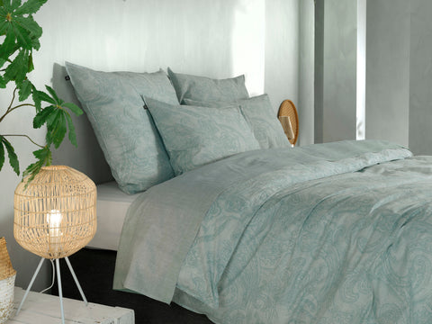 Zohome Dekbedovertrek Paisley di Lino Mint Green - 100% Katoen