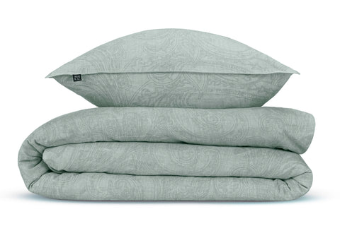 Zohome Dekbedovertrek Paisley di Lino Mint Green - 100% Katoen