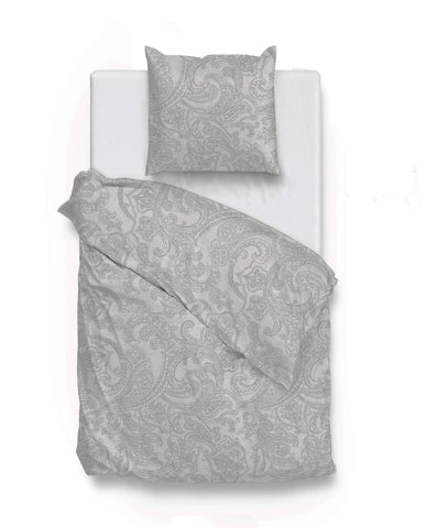 Zohome Dekbedovertrek Paisley di Lino Dove Grey - 100% Katoen