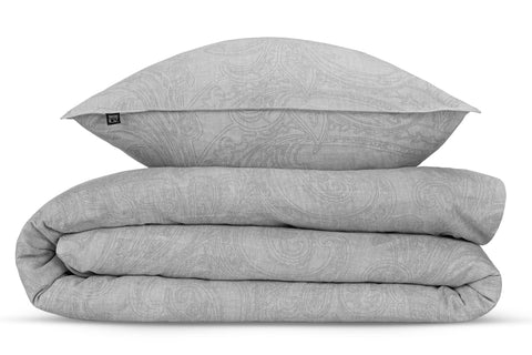 Zohome Dekbedovertrek Paisley di Lino Dove Grey - 100% Katoen