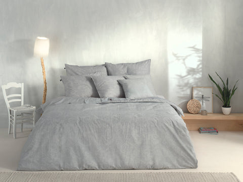 Zohome Dekbedovertrek Paisley di Lino Dove Grey - 100% Katoen