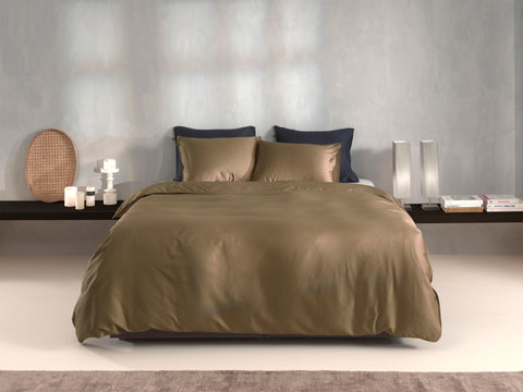Zohome Dekbedovertrek Satinado Real Taupe - 100% Katoen-Satijn