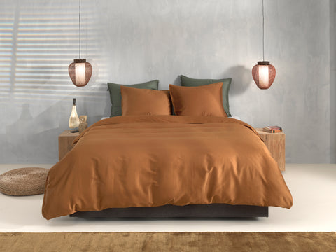 Zohome Dekbedovertrek Satinado Cognac Brown - 100% Katoen-Satijn
