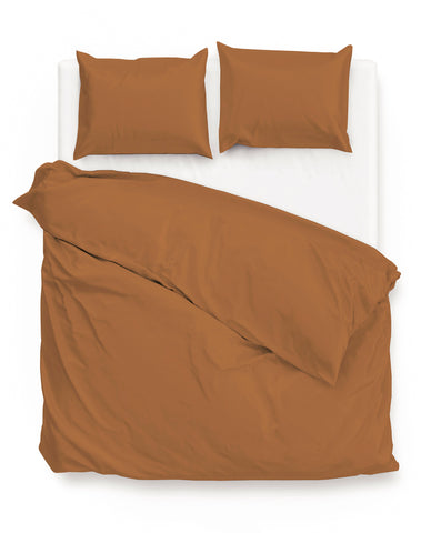Zohome Dekbedovertrek Satinado Cognac Brown - 100% Katoen-Satijn