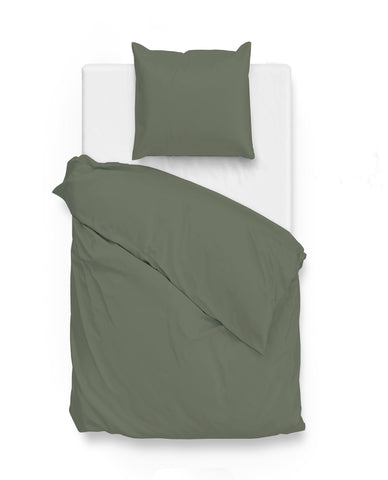 Zohome Dekbedovertrek Satinado Army Green - 100% Katoen-Satijn