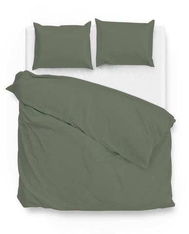 Zohome Dekbedovertrek Satinado Army Green - 100% Katoen-Satijn