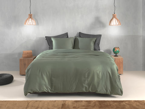Zohome Dekbedovertrek Satinado Army Green - 100% Katoen-Satijn