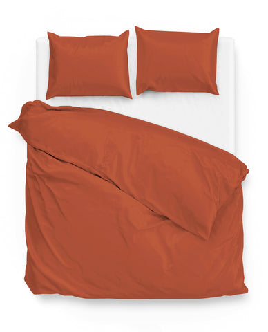 Zohome Dekbedovertrek Satinado Copper Orange - 100% Katoen-Satijn