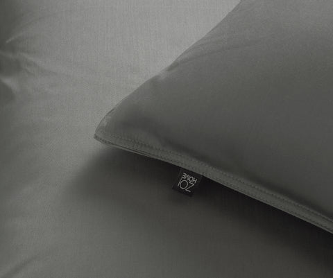 Zohome Dekbedovertrek Satinado Classic Anthracite - 100% Katoen-Satijn