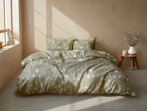 Zohome Dekbedovertrek Yarrow Green - 100% Katoen-Flanel