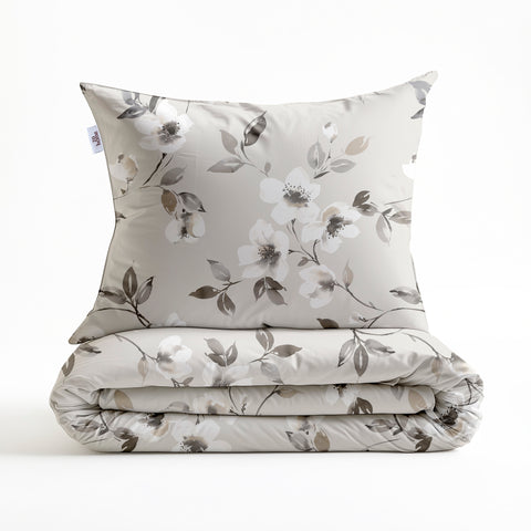 Zohome Dekbedovertrek Ines Grey - 100% Katoen-Flanel