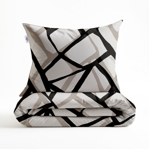 Zohome Dekbedovertrek Serena Grey - 100% Katoen-Flanel