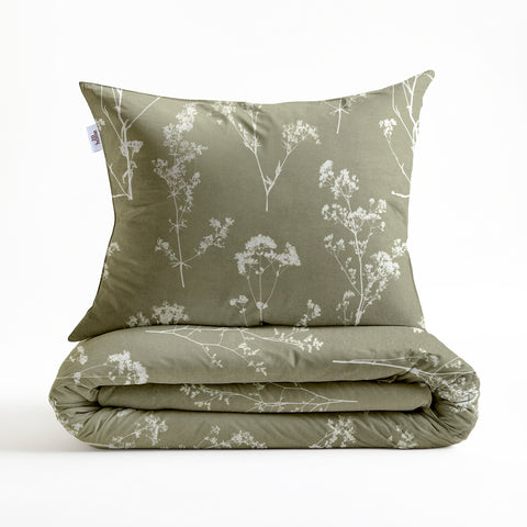 Zohome Dekbedovertrek Yarrow Green - 100% Katoen-Flanel