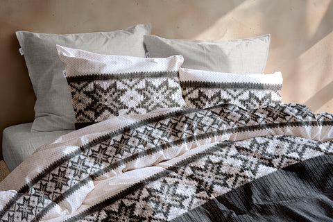 Zohome Dekbedovertrek Anika Grey - 100% Katoen-Flanel