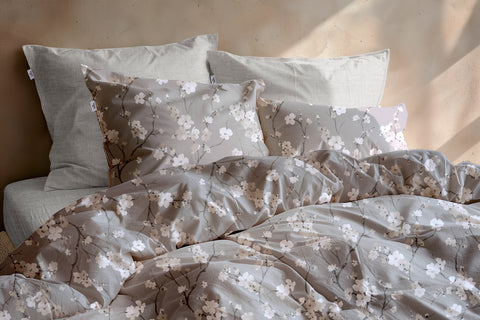 Zohome Dekbedovertrek Aria Grey - 100% Katoen-Flanel