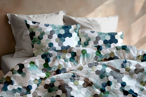Zohome Dekbedovertrek Esagona Green - 100% Microvezel