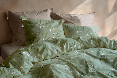 Zohome Dekbedovertrek Hedra Green - 100% Katoen-Flanel