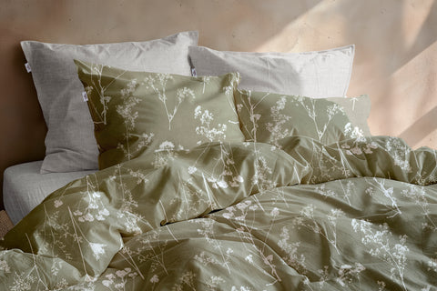 Zohome Dekbedovertrek Yarrow Green - 100% Katoen-Flanel