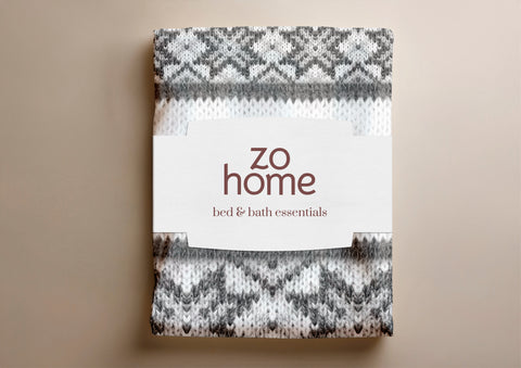 Zohome Dekbedovertrek Anika Grey - 100% Katoen-Flanel