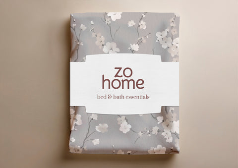 Zohome Dekbedovertrek Aria Grey - 100% Katoen-Flanel